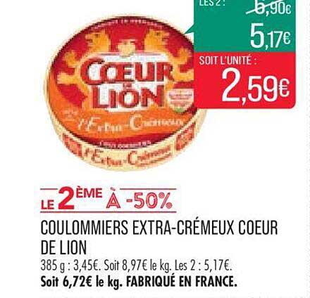 Coulommiers Extra-crémeux Cœur De Lion