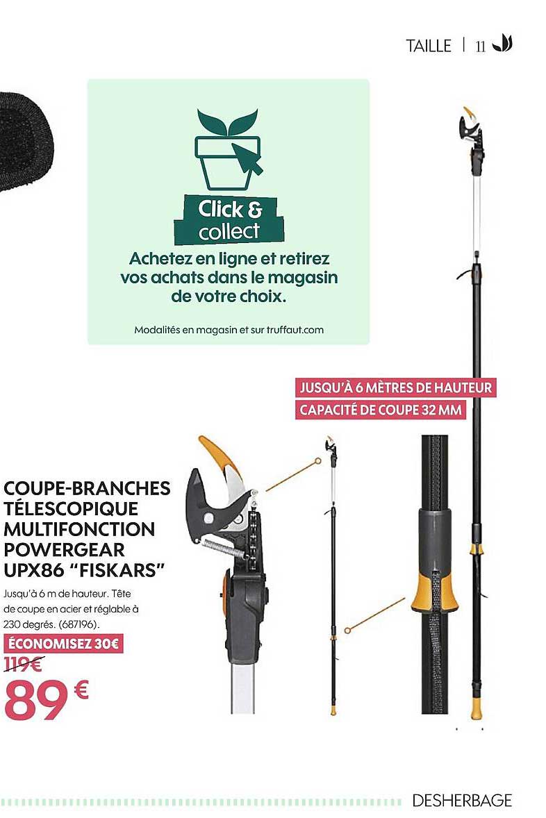 coupe-branches télescopique multifonction powergear upx86 fiskars