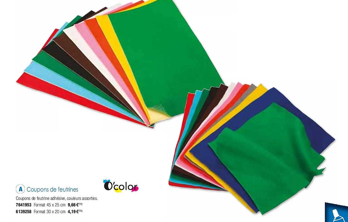 coupons de feutrines o'color