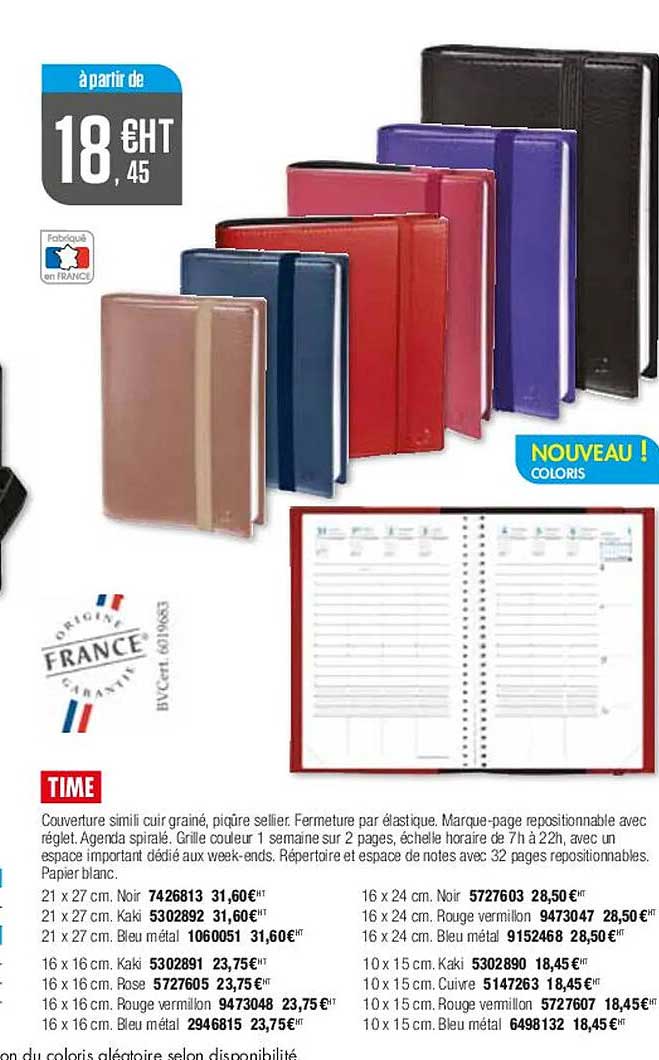 Couverture Simili Cuir Time