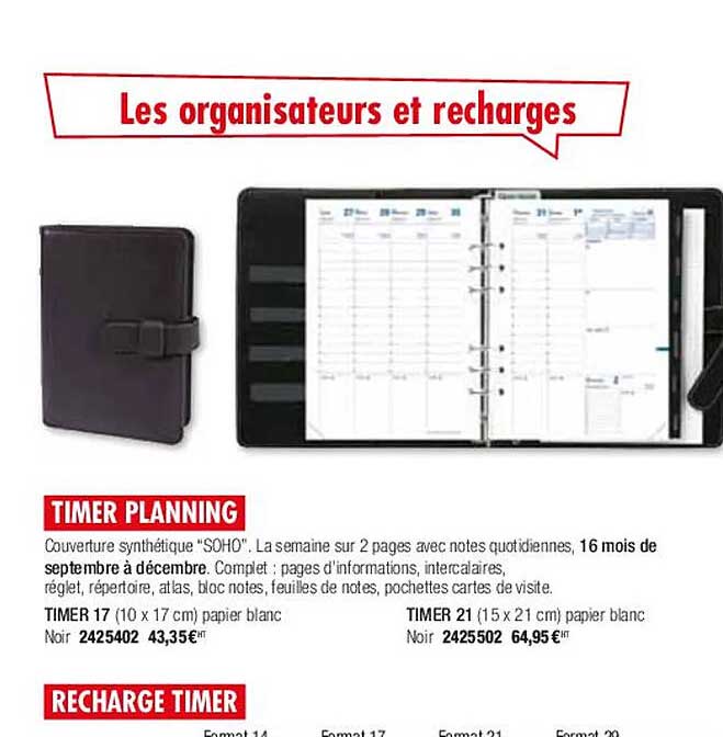 couverture synthétique "soho" timer planning