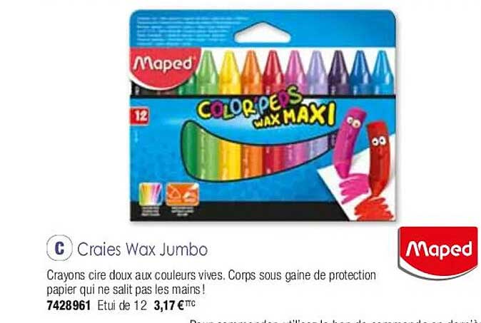 craies wax jumbo maped