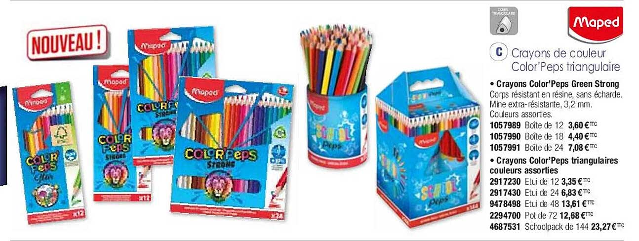 crayons de couleur color'peps triangulaire maped