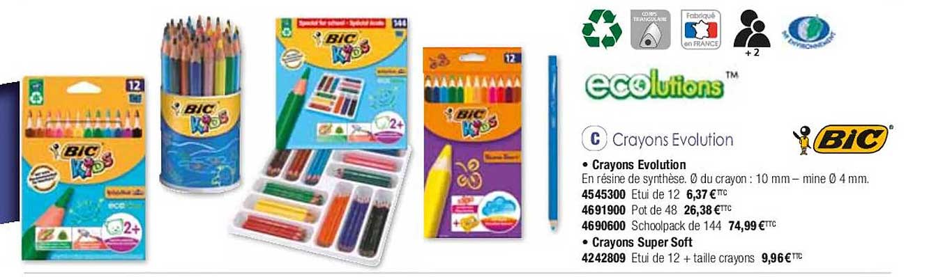 Crayons évolution Ecolutions