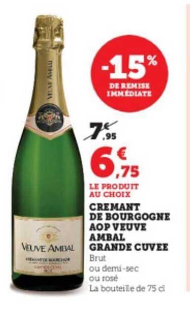 crémant de bourgogne aop veuve ambal grande cuvée