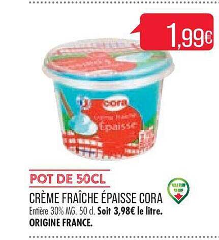 Crème Fraîche épaisse Cora