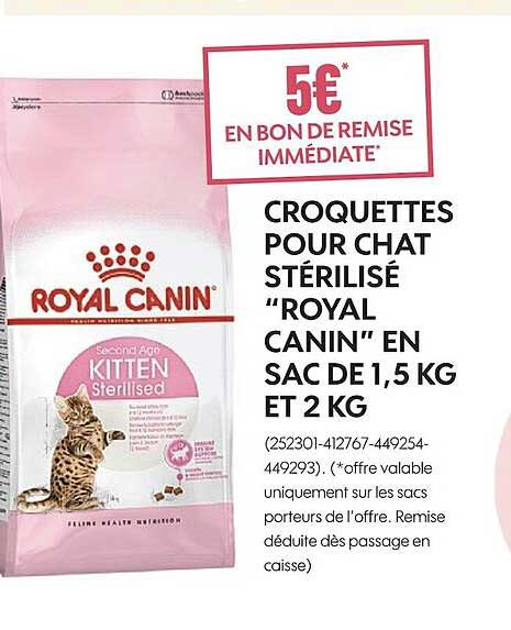 croquettes pour chat stérilisé royal canin