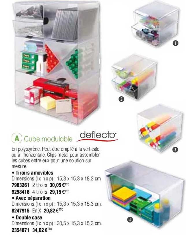 cube modulable deflecto