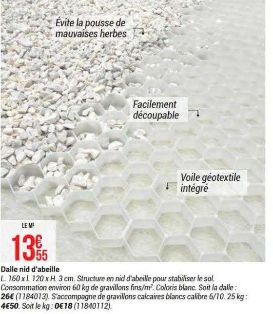 dalle nid d'abeille