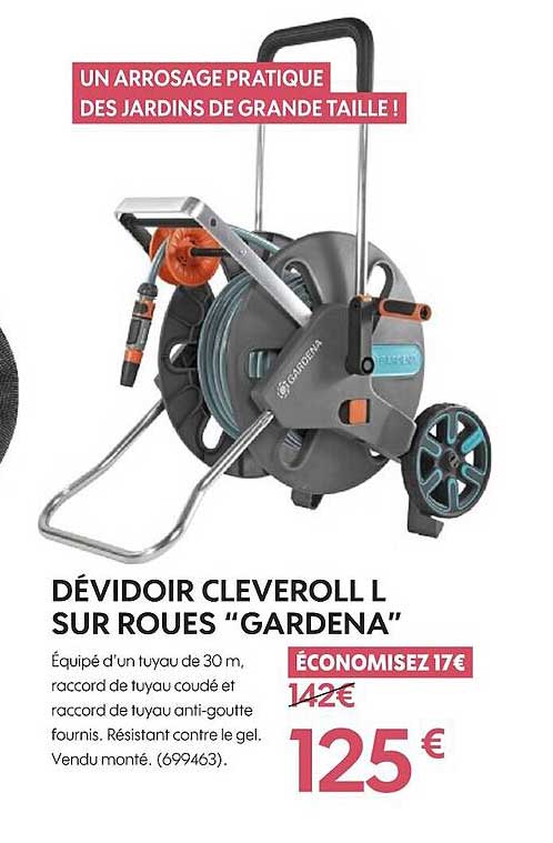 Dévidoir Cleveroll L Sur Roues Gardena