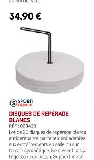 disques de repérage blancs