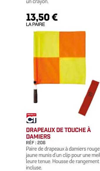 drapeaux de touche à damiers