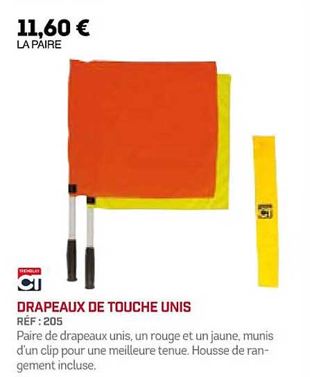 drapeaux de touche unis