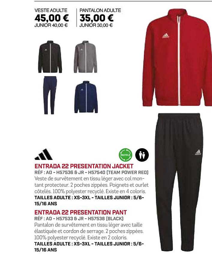 Entrada 22 Presentation Jacket Ou Pant