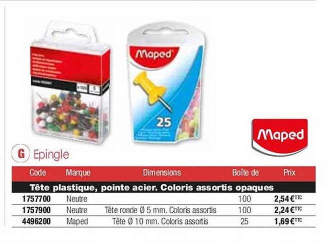 épingle maped