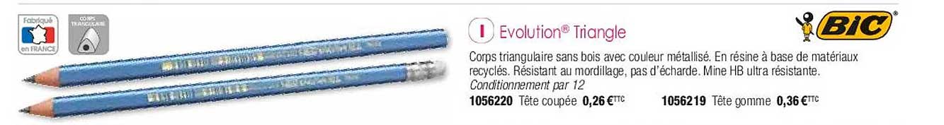 évolution Triangle Bic