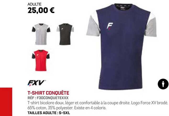 f,xv t-shirt conquête