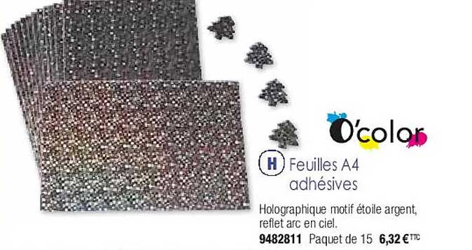 feuilles A4 adhésives o'color