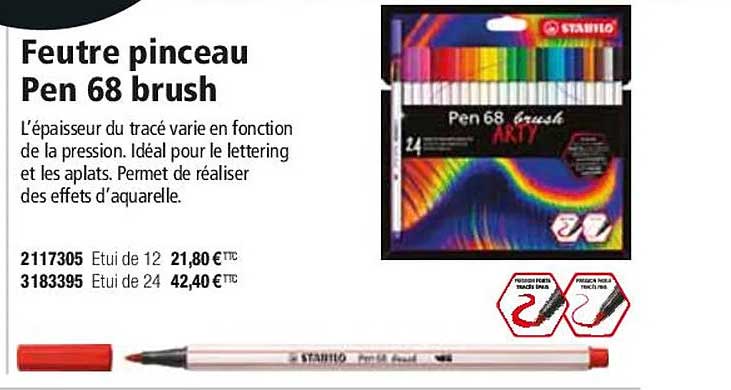 feutre pinceau pen 68 brush stabilo