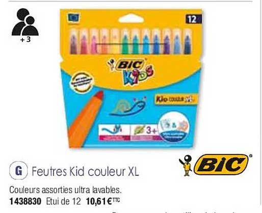feutres kid couleur xl bic