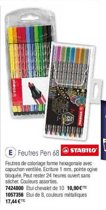 feutres pen 68 stabilo
