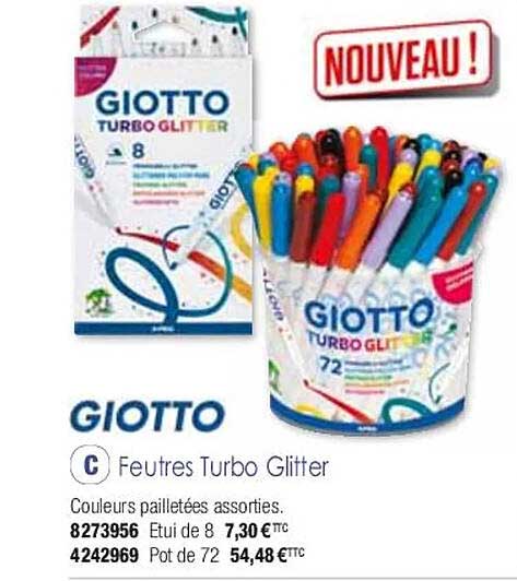 feutres turbo glitter giotto