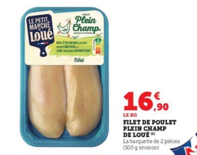 filet de poulet plein champ de loué