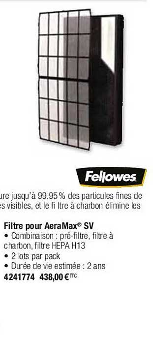 Filtre Pour AeraMax Sv Fellowes