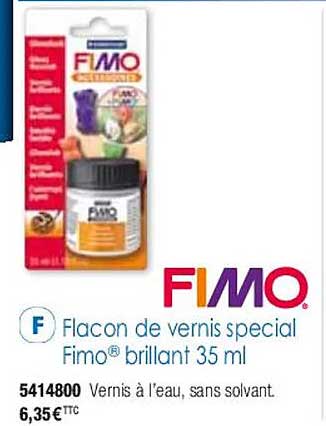 flacon de vernis spécial fimo brillant 35ml