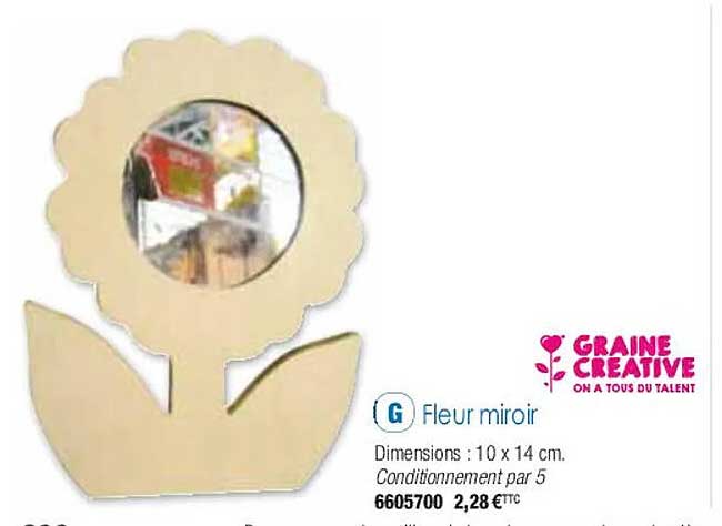 fleur miroir graine créative