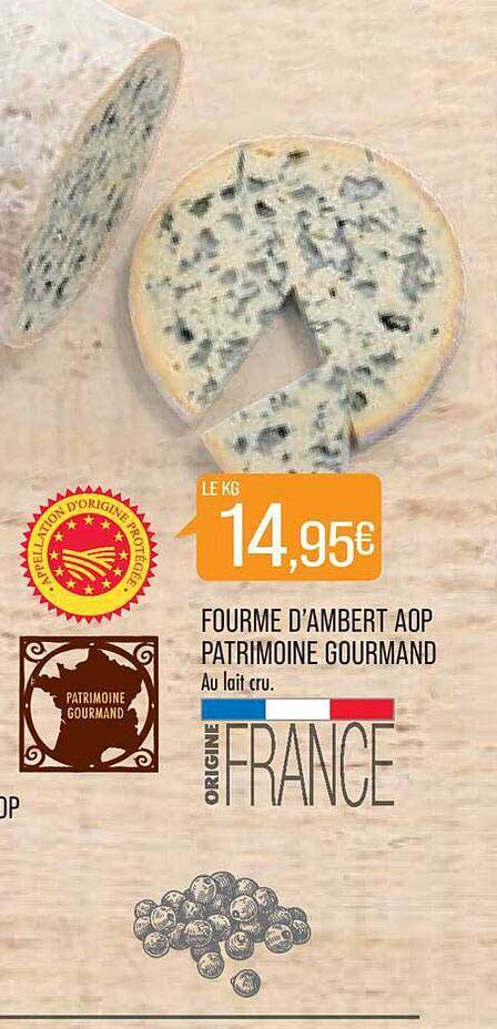 fourme d'ambert aop patrimoine gourmand