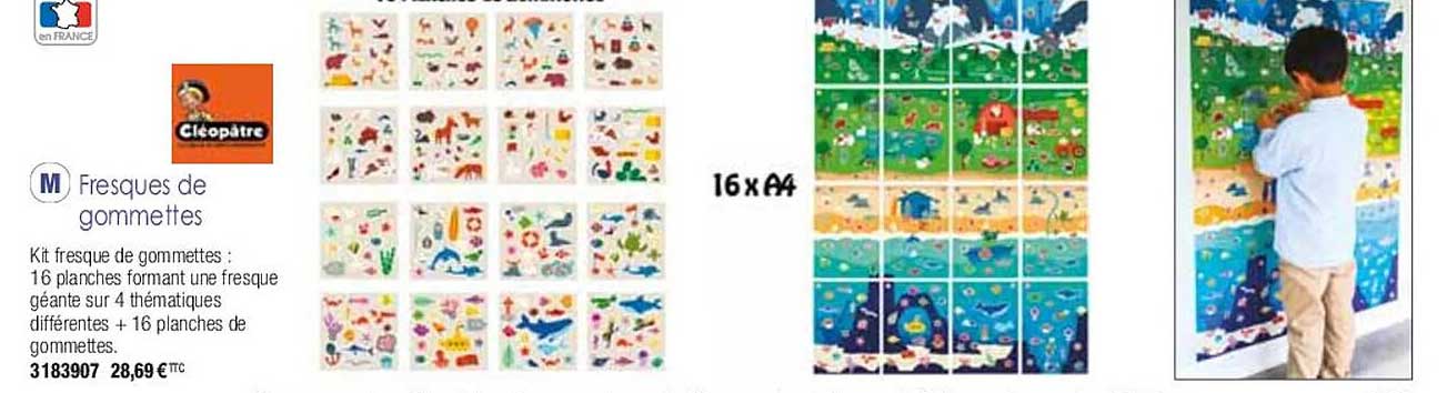 fresques de gommettes cléopâtre