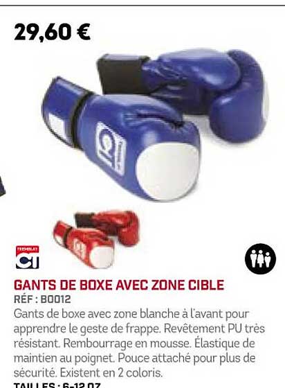 Gants De Boxe Avec Zone Cible