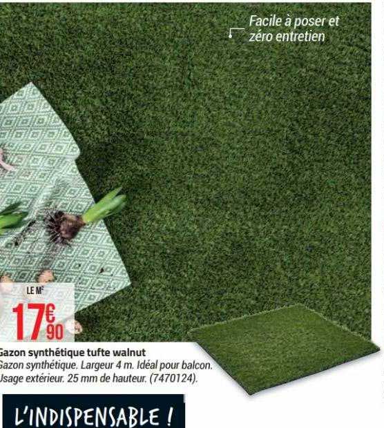 gazon synthétique tufte walnut
