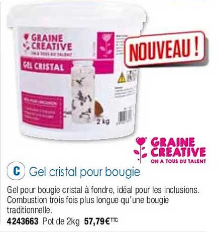 gel cristal pour bougie graine créative