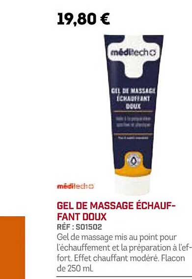 gel de massage échauffant doux