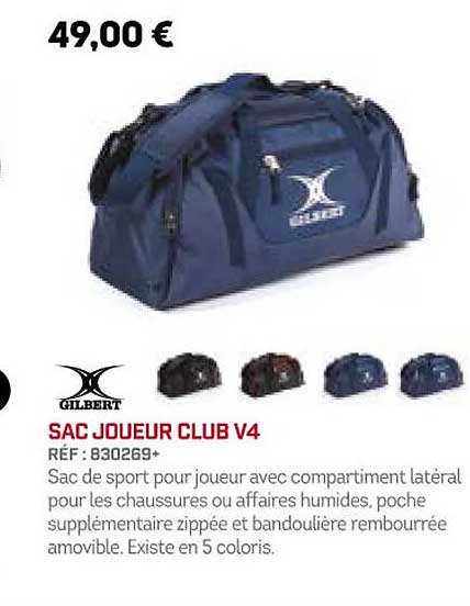 Gilbert Sac Joueur Club V4