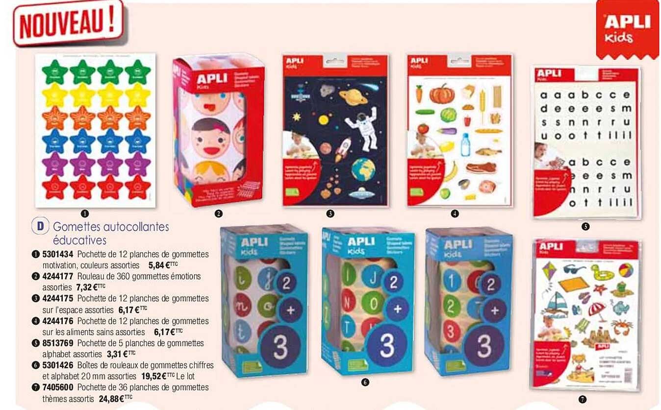 Gommettes Autocollantes éducatives Apli Kids
