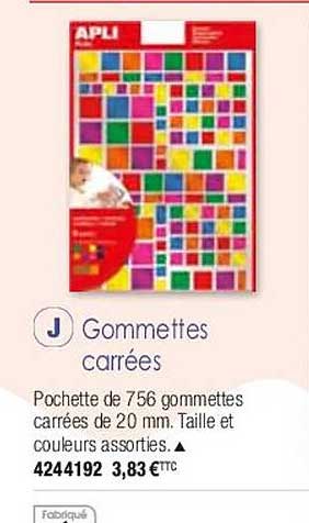 gommettes carrées apli
