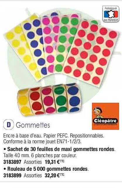 gommettes cléopâtre