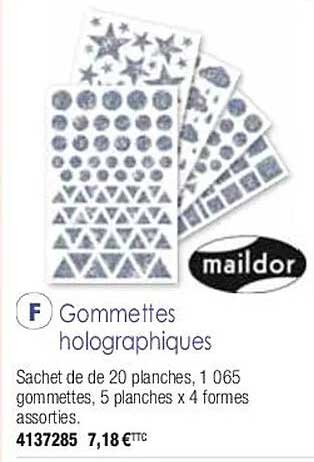 gommettes holographiques maildor