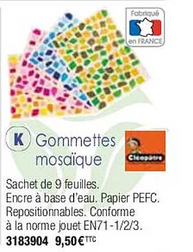 gommettes mosaïque cléopâtre