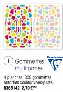 gommettes multiformes clairefontaine