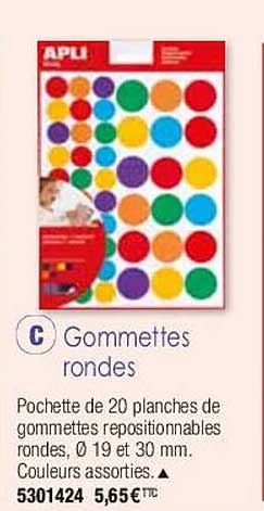 gommettes rondes apli