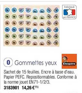 gommettes yeux cléopâtre