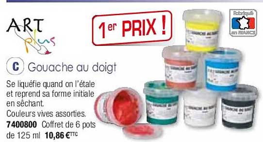gouache au doigt art plus