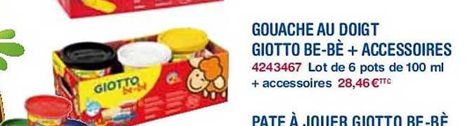 gouache au doigt giotto be-bè + accessoires