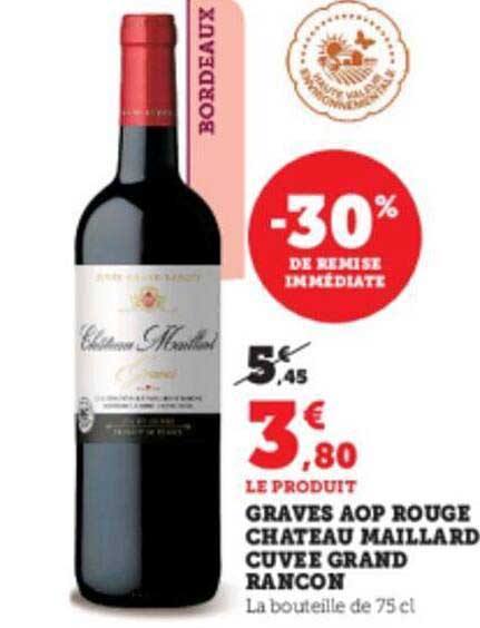 graves aop rouge château maillard cuvée grand rançon