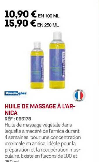 huile de massage à l'arnica