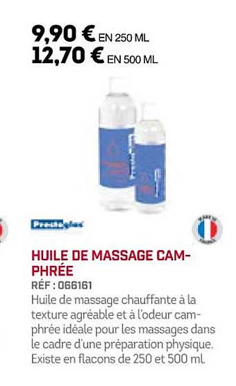 huile de massage camphrée